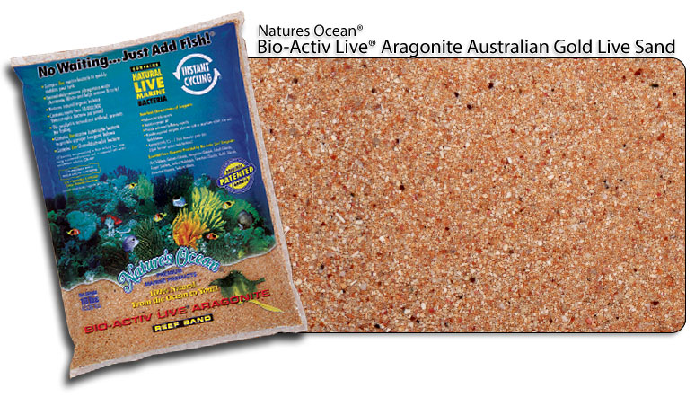 Natures Ocean® Bio-Activ Live® Aragonite Australian Gold Live Sand Natures Ocean® Bio-Activ Live® Aragonite Australian Gold Live Sand