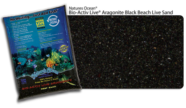 Natures Ocean® Bio-Activ Live® Aragonite Black Beach Live Sand Natures Ocean® Bio-Activ Live® Aragonite Black Beach Live Sand