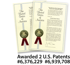Awarded 2 U.S. Patents